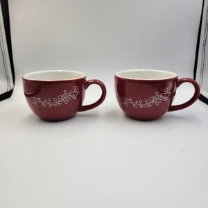 Houston Harvest Inc Cranberry Mugs - set of 2